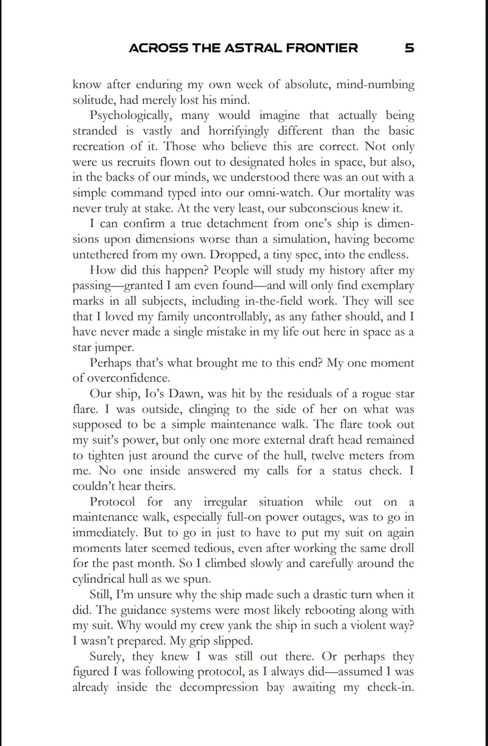 NOW AVAILABLE - Across The Astral Frontier (Prose Book)